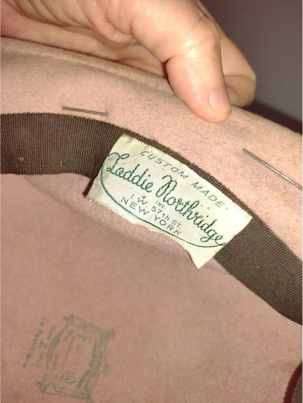 Vintage 1920s 1930s Custom Cloche Hat Velour Felt Feather Art Deco Flapper